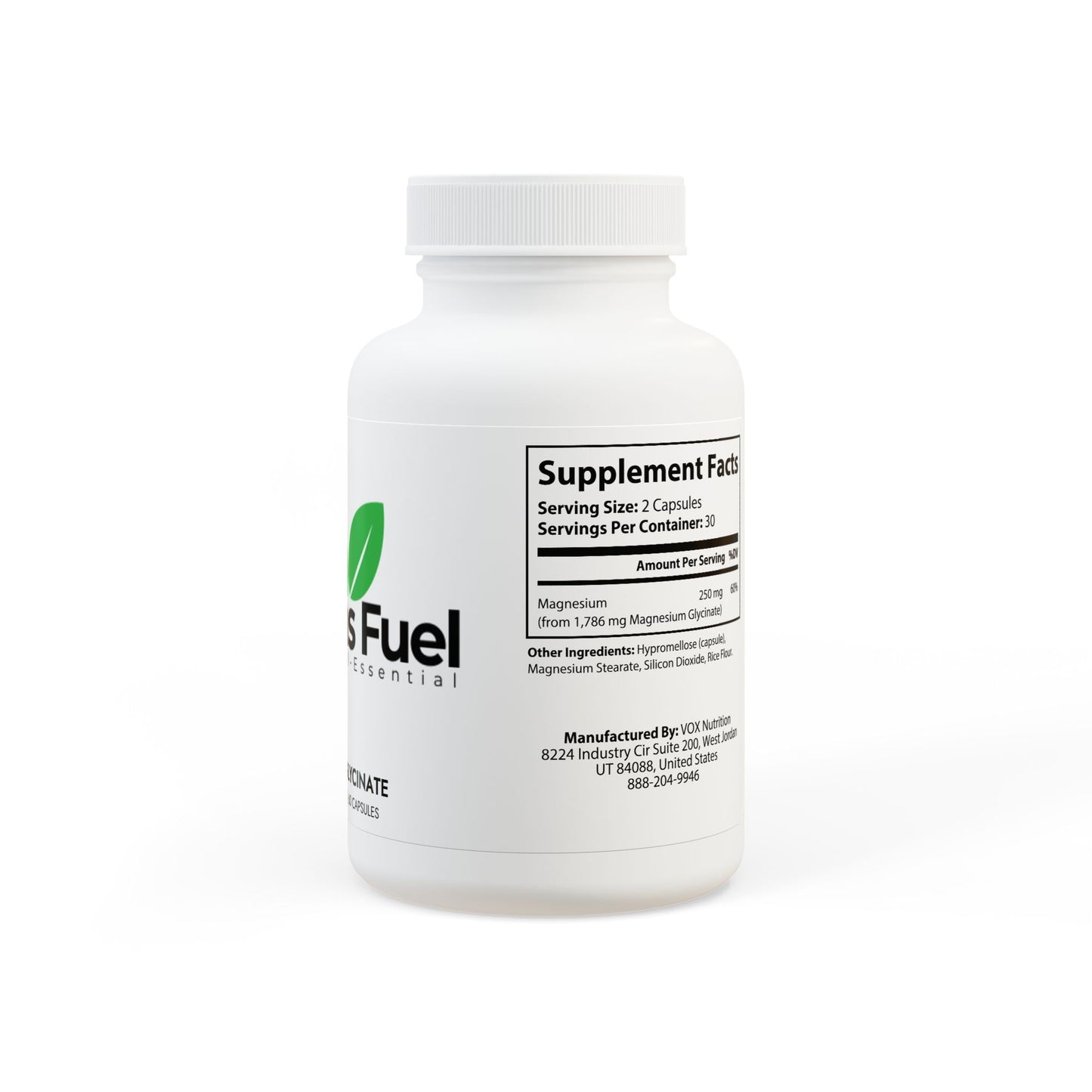 Magnesium Glycinate Supplement (60 Capsules)
